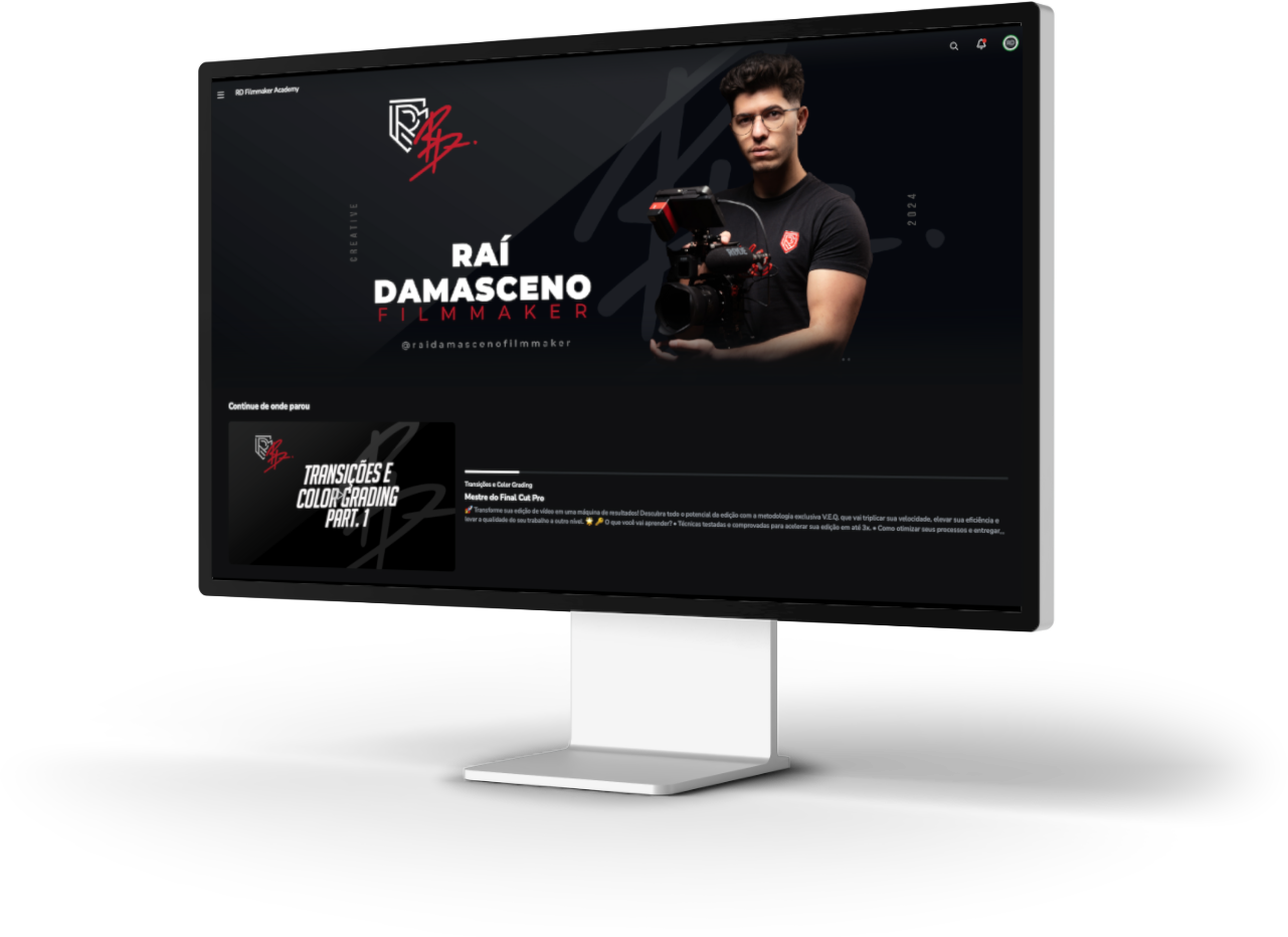 Curso acessado no computador